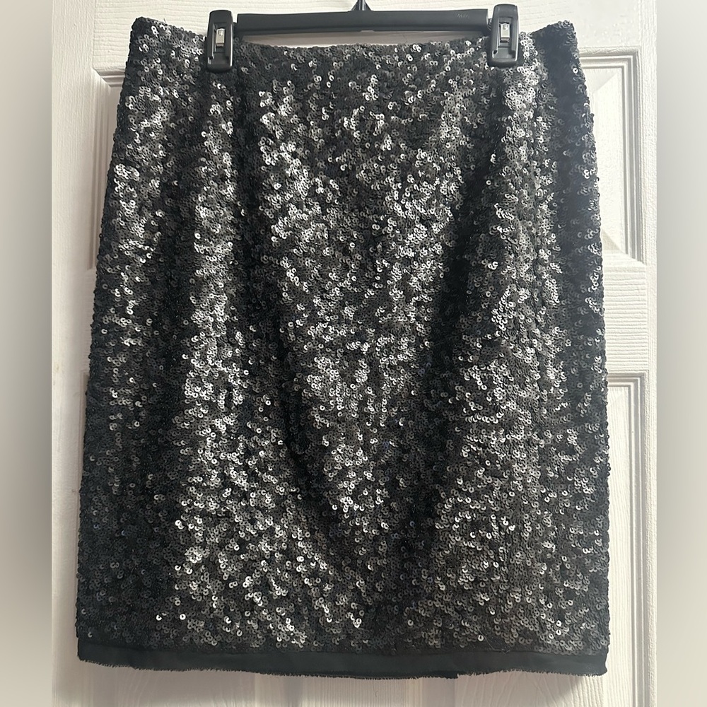Talbots Silk Sequin Pencil Skirt Size 12
